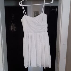 Sag Harbor White Spaghetti Strap Dress